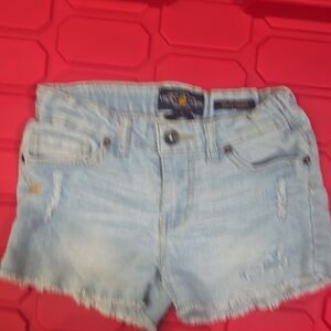 Denim Blue Girl's Shorts